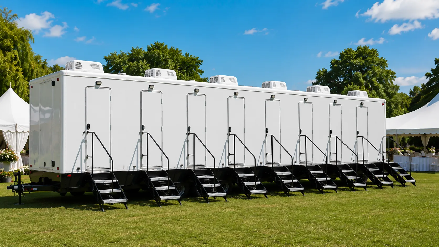 8 Stall Restroom Trailer in Kirkland, WA